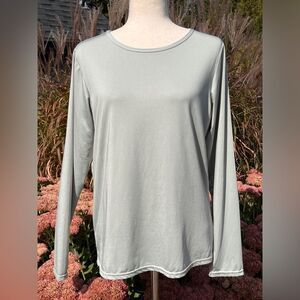 Real Essentials Light Green Long-Sleeved Tee – Size Medium